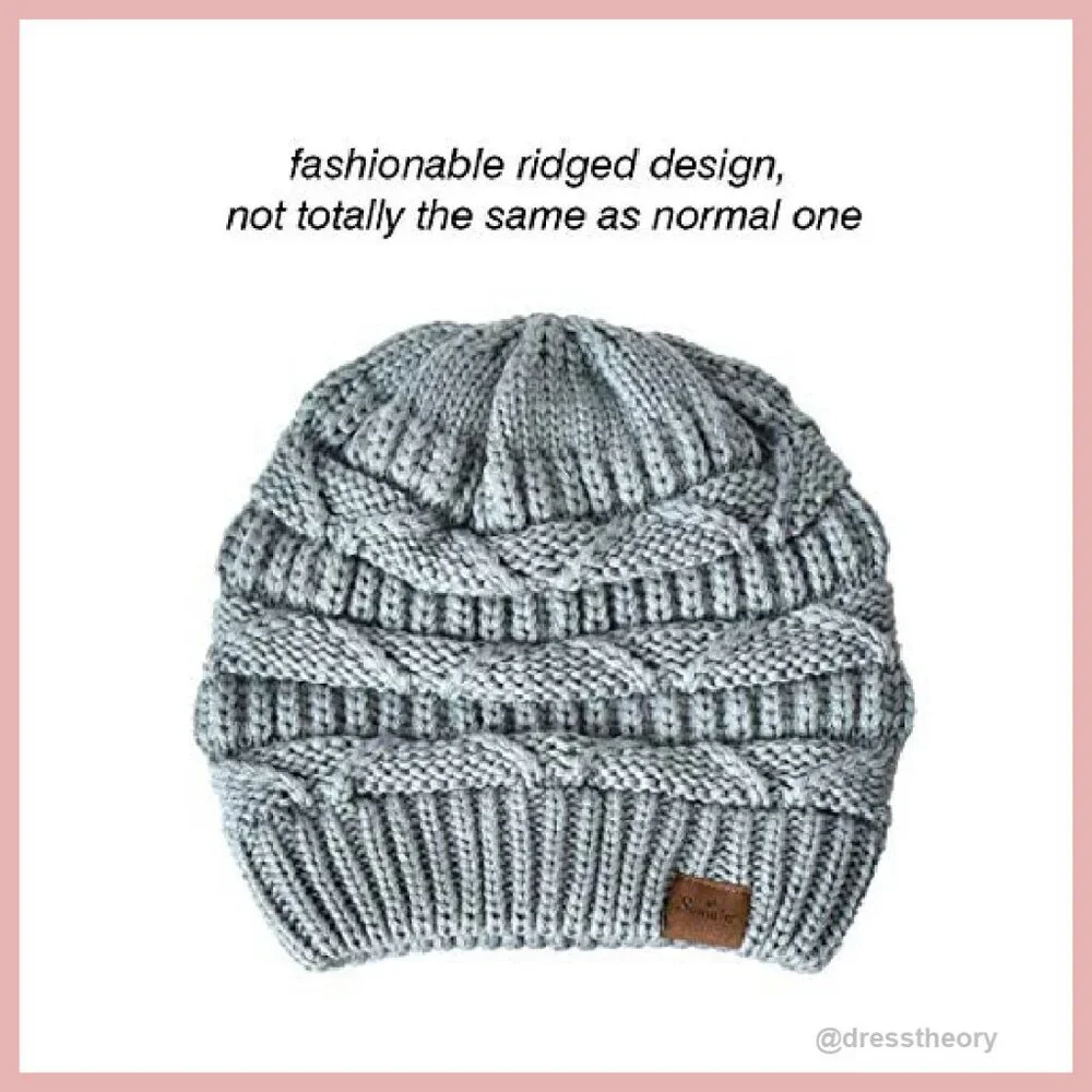 Oversize Chunky Slouchy Beanie Winter Hat Women's Acrylic Knit Ski Cap - Picture 5 of 8